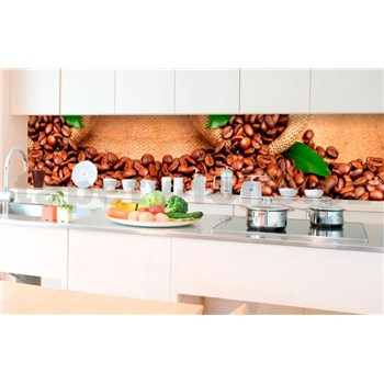Samolepící tapety za kuchyňskou linku kávová zrnka rozměr 350 cm x 60 cm