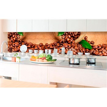 Samolepící tapety za kuchyňskou linku kávová zrnka rozměr 350 cm x 60 cm - POSLEDNÍ KUSY