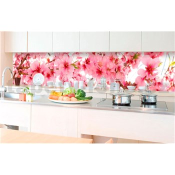 Samolepící tapety za kuchyňskou linku jabloňově květy rozměr 350 cm x 60 cm - POSLEDNÍ KUSY