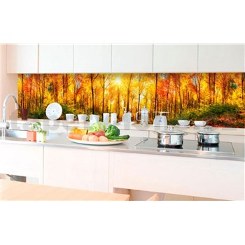Samolepící tapety za kuchyňskou linku slunný les rozměr 350 cm x 60 cm