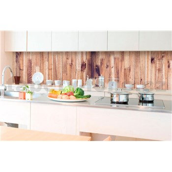 Samolepící tapety za kuchyňskou linku dřevěná prkna rozměr 350 cm x 60 cm