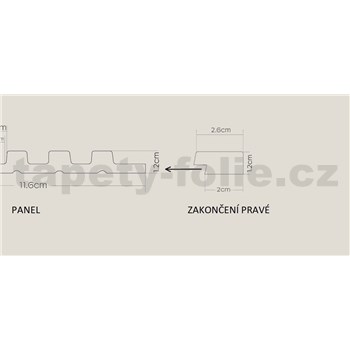 Lamelové dekorační panely ASTI zakončení pravé dub craft 2,7 x 270 cm