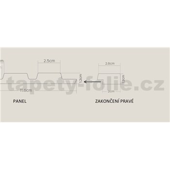 Lamelové dekorační panely OLMO zakončení pravé dub craft 2,7 x 270 cm