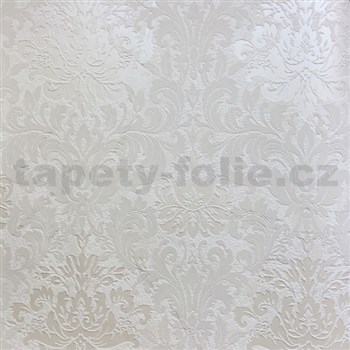Vliesové tapety na zeď La Veneziana 3 zámecký vzor damašek bílý - POSLEDNÍ KUSY