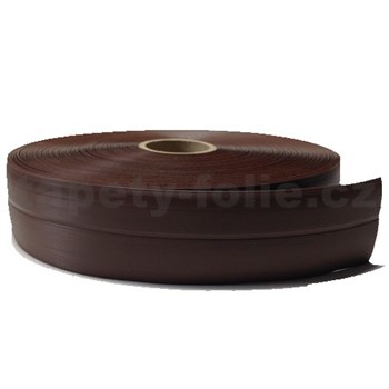 Podlahová lemovka z PVC tmavě hnědá 5,3 cm x 40 m