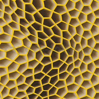 Vliesové tapety na zeď Harmony Mac Stopa 3D plástve hnědo-oranžové - POSLEDNÍ KUSY