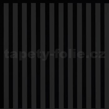 Dekorační panely černý mat 3D lamely na filcovém podkladu 60 x 60 cm