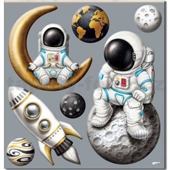 Samolepky na zeď - astronaut 37 x 40,4 cm