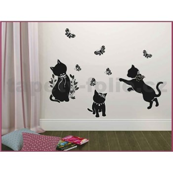Samolepky na zeď - kočky  50 x 32 cm