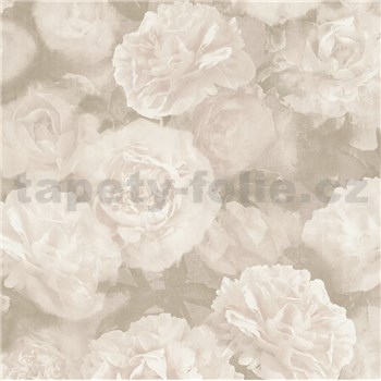 Vliesové tapety IMPOL New Studio květinový vzor bílo-šedý