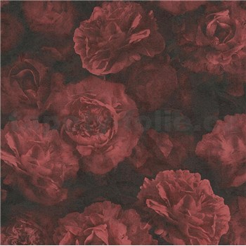 Vliesové tapety IMPOL New Studio květinový vzor červeno-černý