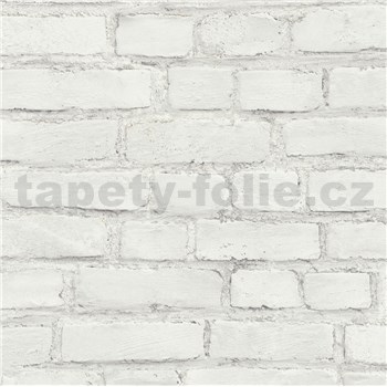 Vliesové tapety na zeď IMPOL New Studio cihla bílo-šedá