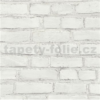 Vliesové tapety na zeď IMPOL New Studio cihla bílo-šedá