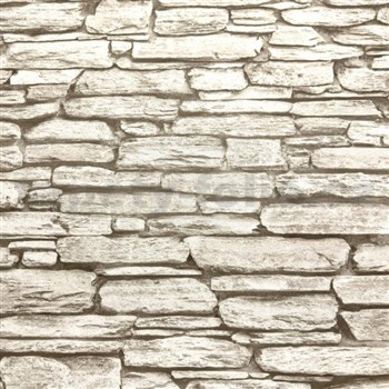 Vliesové tapety na zeď IMPOL Belinda ukládaný kámen světle hnědý