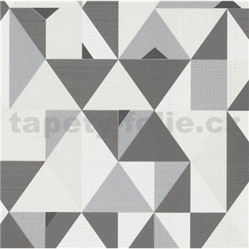 Vliesové tapety na zeď IMPOL Novara 3 geometrický vzor šedo-bílý