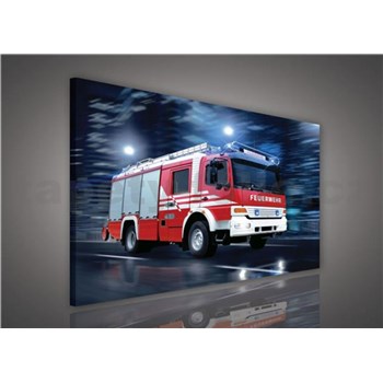 Obraz na plátně hasiči 75 x 100 cm