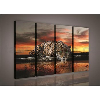 Obraz na plátně Jaguár barevný 120 x 80 cm - POSLEDNÍ KUSY