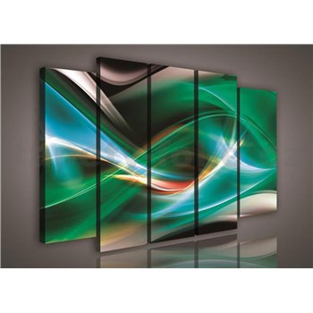 Obraz na plátně abstrakt zelený 150 x 100 cm