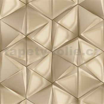 Vliesové tapety na zeď IMPOL Onyx 3D hexagony hnědé