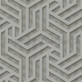 Vliesové tapety na zeď IMPOL Onyx Art-Deco tmavě stříbrno-šedé