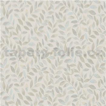 Vliesové tapety na zeď IMPOL Opus lístky šedo-zelené