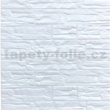 Samolepící pěnové 3D panely rozměr 700 x 770 mm, ukládaný kámen bílý