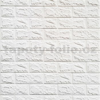 Samolepící pěnové 3D panely rozměr 70 x 77 cm, cihla bílá, tloušťka 8mm