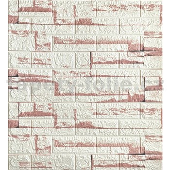 Samolepící pěnové 3D panely rozměr 70 x 77 cm, kámen krémový