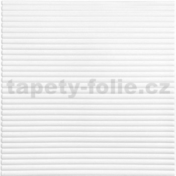 Samolepící pěnové 3D panely rozměr 70 x 77 cm, 3D pruhy bílé