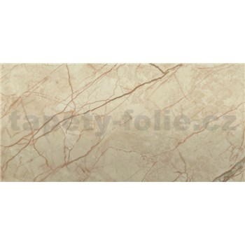 Samolepící PVC 3D panely rozměr 60 x 30 cm, mramor béžový lesklý - AKCE