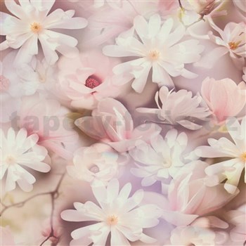 Vliesové tapety na zeď PintWalls květy růžové