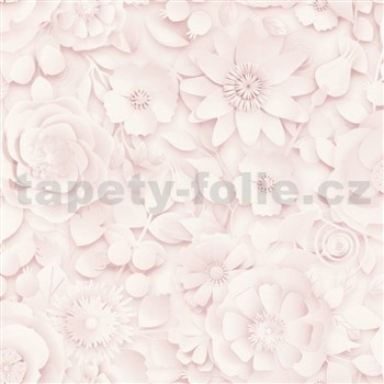 Papírové tapety na zeď IMPOL květy růžové 3D