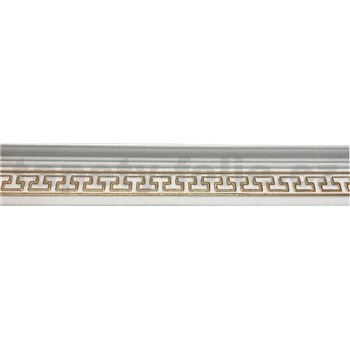 Polystyrenové dekorativní lišty, rozměr 1000 x 50 x 90 mm, bílo-zlatá s řeckým klíčem