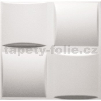 Stropní panely 3D XPS PLAID bílý rozměr 50 x 50 cm