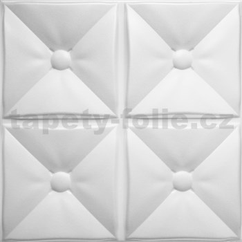 Stropní panely 3D XPS NIZZA bílý rozměr 50 x 50 cm