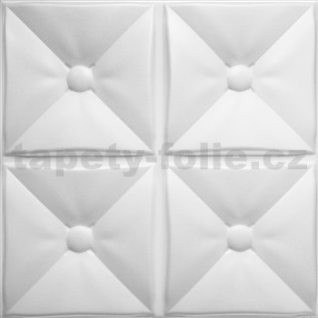 Stropní panely 3D XPS NIZZA bílý rozměr 50 x 50 cm