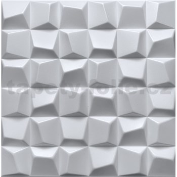 Stropní panely 3D XPS SQUARED bílý rozměr 50 x 50 cm