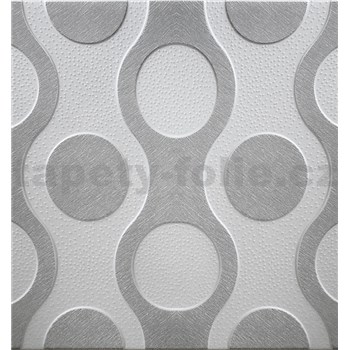 Stropní panely 3D XPS CHAINS šedý rozměr 50 x 50 cm