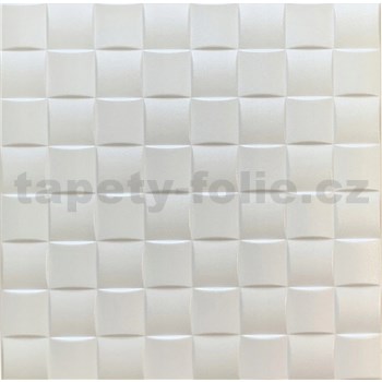 Stropní panely 3D XPS CHESS bílý rozměr 50 x 50 cm