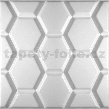 Stropní panely 3D XPS HEXAGON rozměr 50 x 50 cm - POSLEDNÍ KUSY