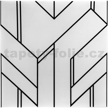 Stropní panely 3D XPS GLAMOUR 4 černobílý rozměr 50 cm x 50 cm