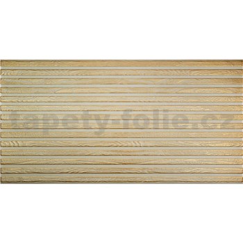 Obkladové panely 3D XPS dřevěný obklad zlato-béžový rozměr 100 x 50 cm