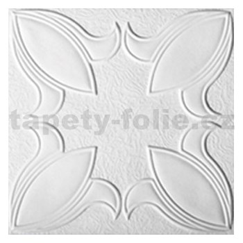 Stropní panely 3D EPS IRIS Z bílý rozměr 50 x 50 cm