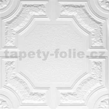 Stropní panely 3D XPS CARACAS Z bílý rozměr 50 x 50 cm