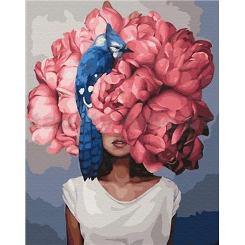 Malování podle čísel pivoňky Amy Judd rozměr 40 x 50 cm