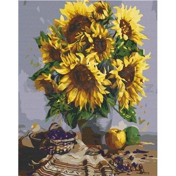 Malování podle čísel slunečnice rozměr 40 x 50 cm