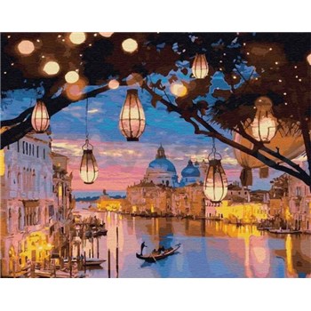 Malování podle čísel romantické Benátky rozměr 40 x 50 cm
