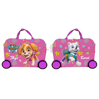 Dětský kufr nízký na kolečkách Tlapková Patrola -  růžová (Paw Patrol)