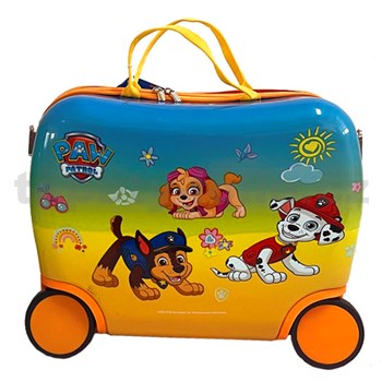 Dětský kufr nízký na kolečkách oranžový Tlapková patrola - (Paw Patrol)