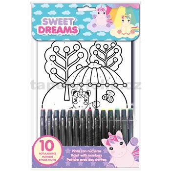 Omalovánky podle čísel Sweet Dreams - Unicorn - POSLEDNÍ KUSY